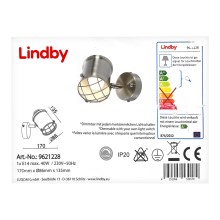 Lindby - LED Prigušiva zidna svjetiljka EBBI 1xE14/5W/230V