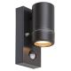 Rabalux - Vanjska zidna svjetiljka sa senzorom 1xGU10/10W/230V crna IP44