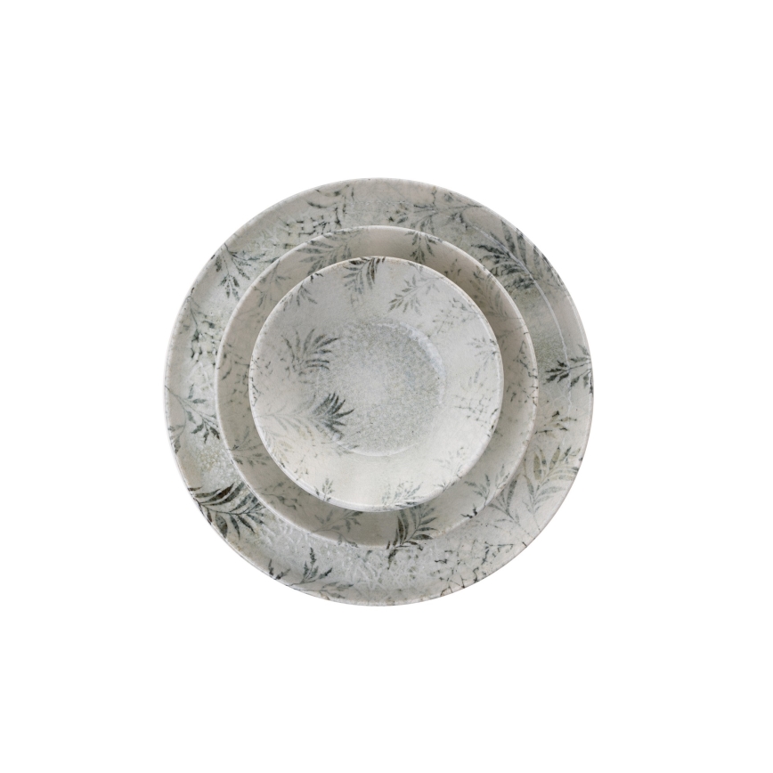 12-dijelni komplet posuđa, siva/porculan