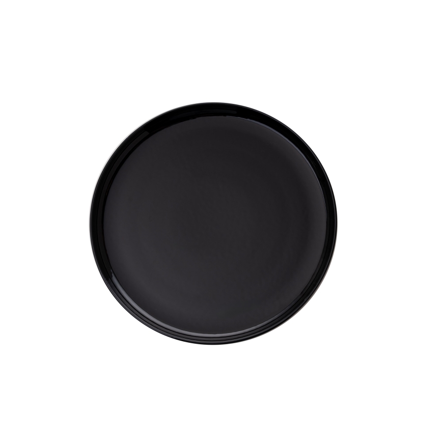 12-dijelni set za jelo, crni/porculan