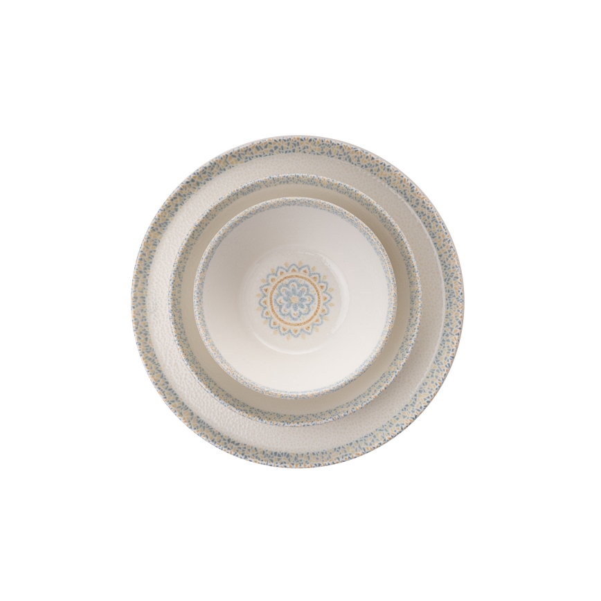 12-dijelni set za jelo zeleno/porculan