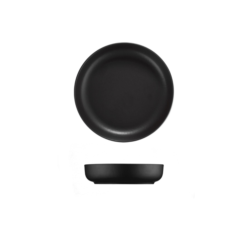 16-dijelni komplet za jelo, crni/porculan