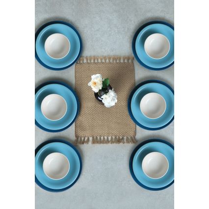 18-dijelni keramički set za jelo, plavo-bijeli