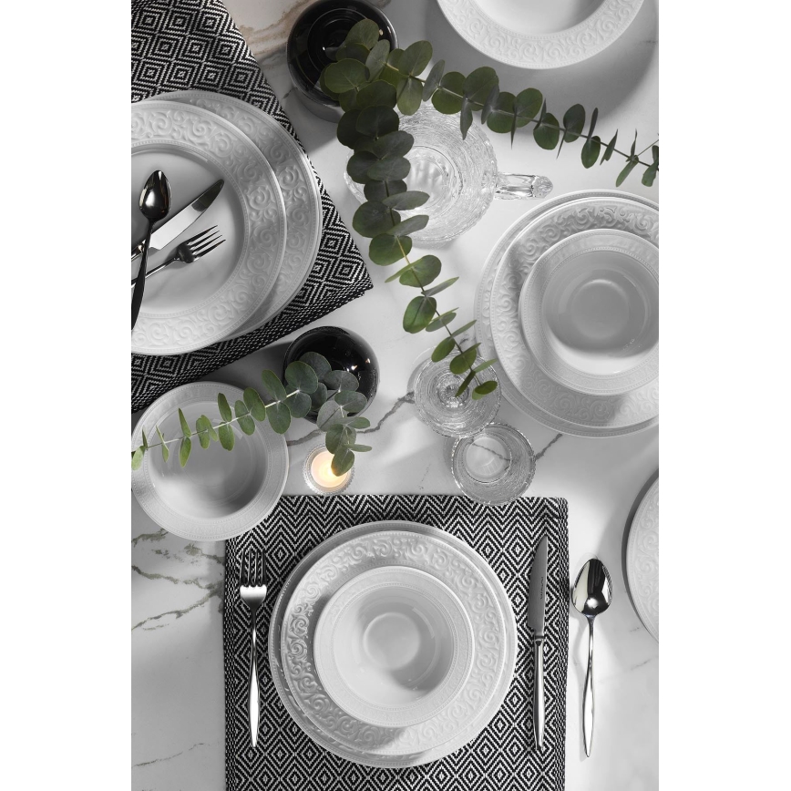 18-dijelni set posuđa, bijeli porculan