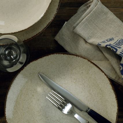 18-dijelni set za jelo, bež, porculan