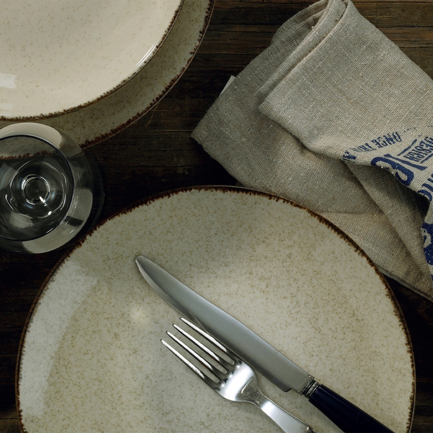 18-dijelni set za jelo, bež, porculan