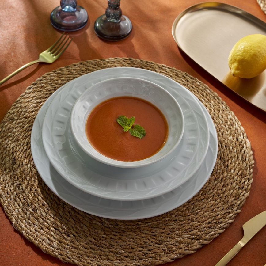 18-dijelni set za jelo, bijeli/porculan