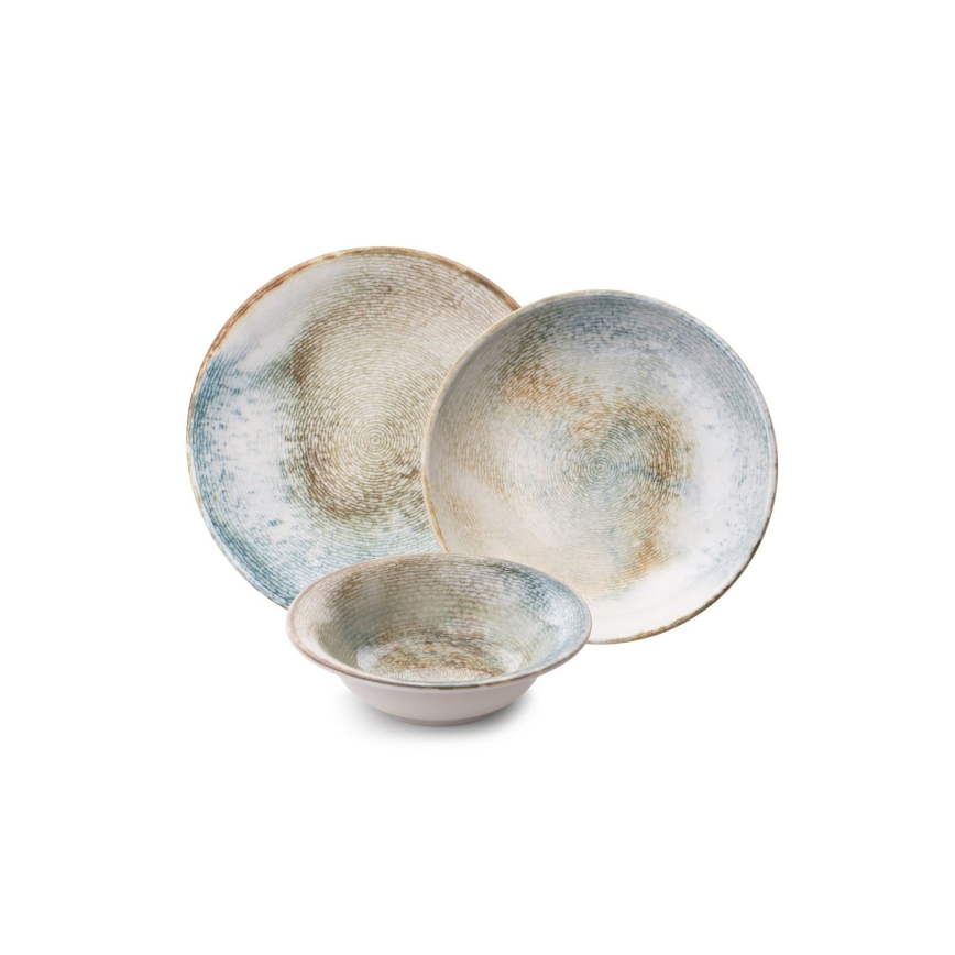 18-dijelni set za jelo, šaren/porculan