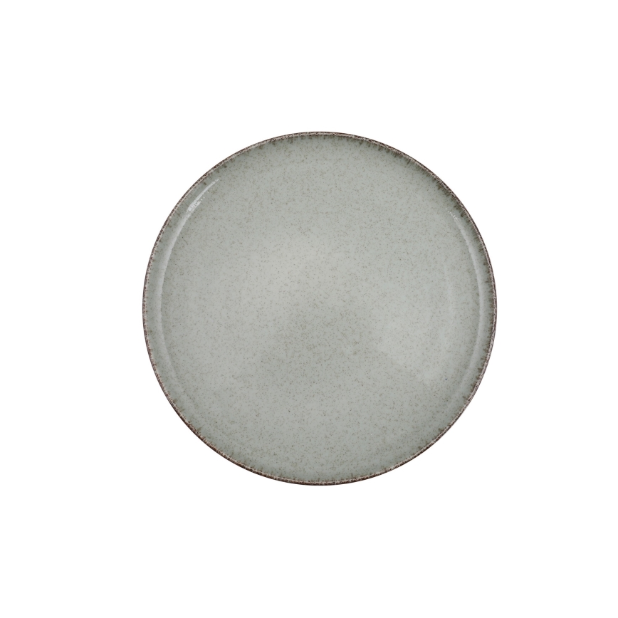 18-dijelni set za jelo, zeleni/porculan