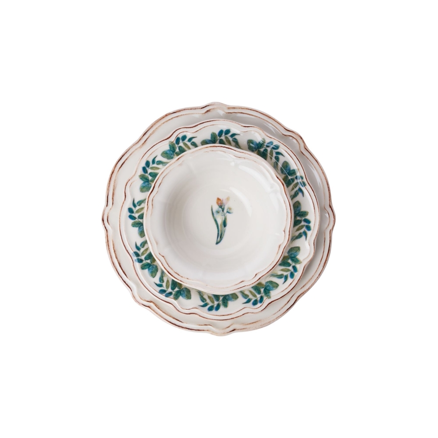 18-dijelni višebojni porculanski set za jelo