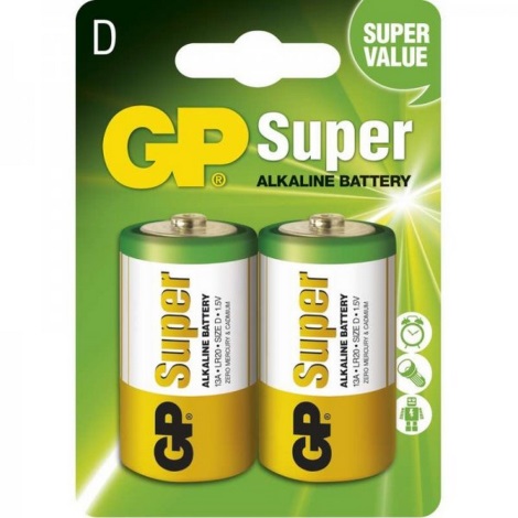 2 kom Alkalna baterija LR20 GP SUPER 1,5V