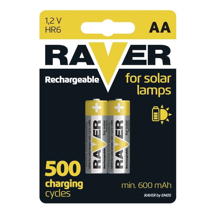 2 kom Punjiva baterija AA RAVER NiMH/1,2V/600 mAh