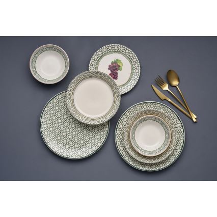 24-dijelni keramički servis za jelo u više boja