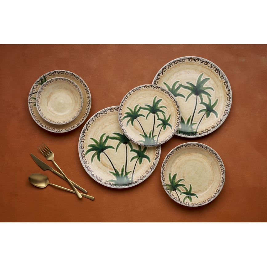 24-dijelni keramički set za jelo, šarenih boja