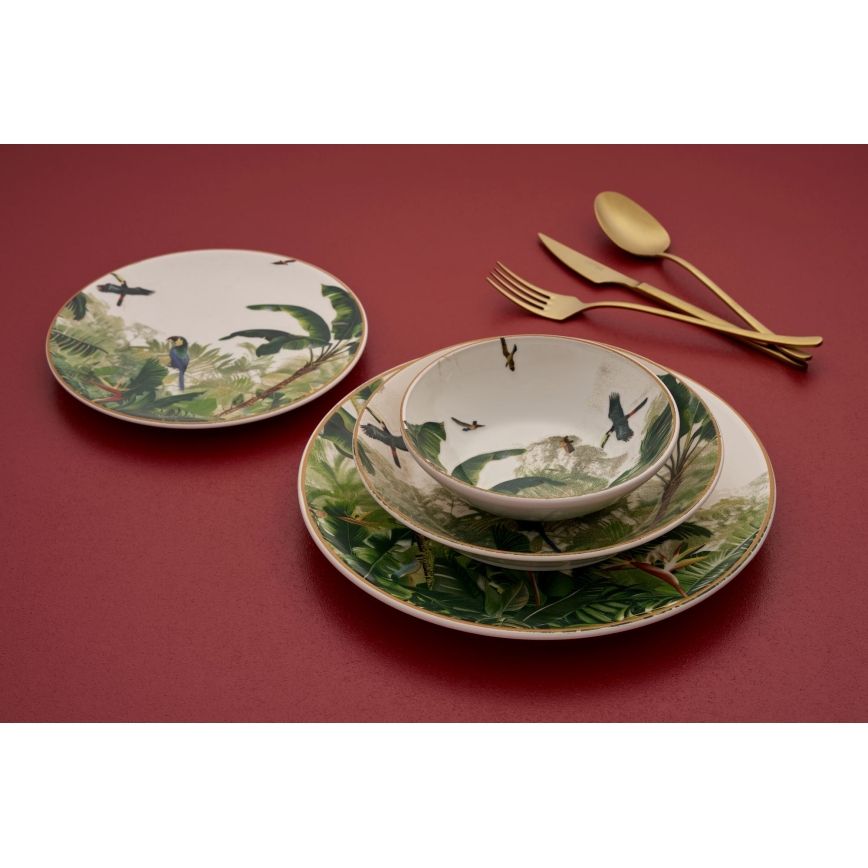 24-dijelni šareni keramički set za jelo