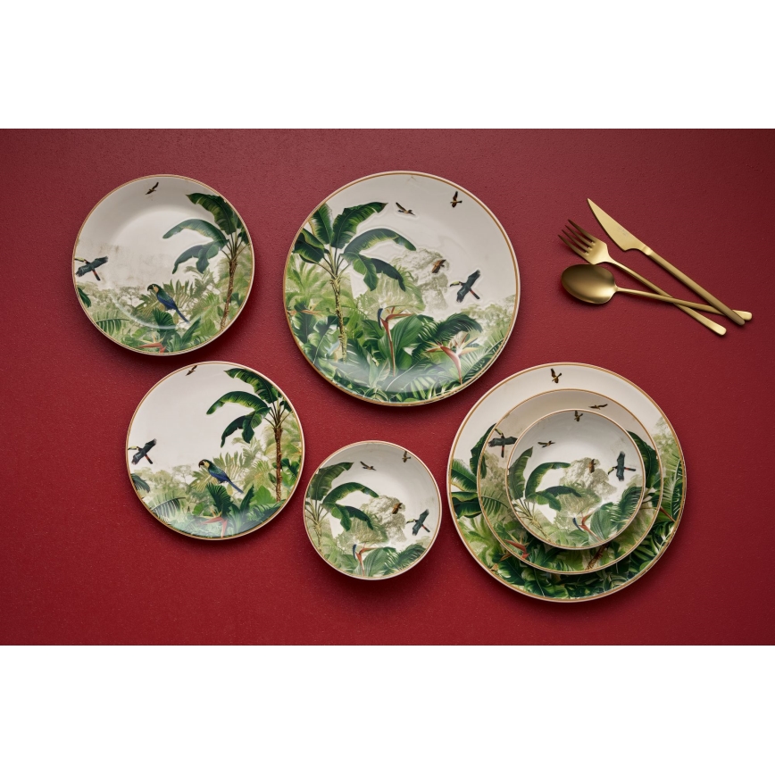 24-dijelni šareni keramički set za jelo