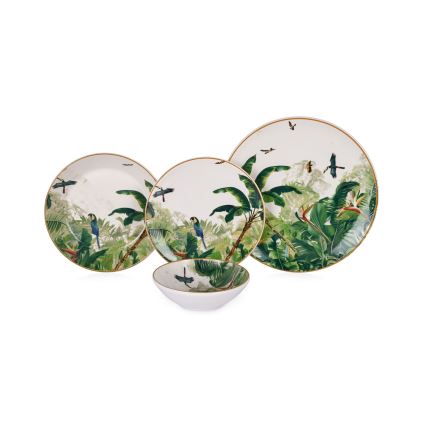 24-dijelni šareni keramički set za jelo