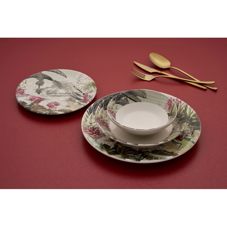 24-dijelni šareni keramički set za jelo