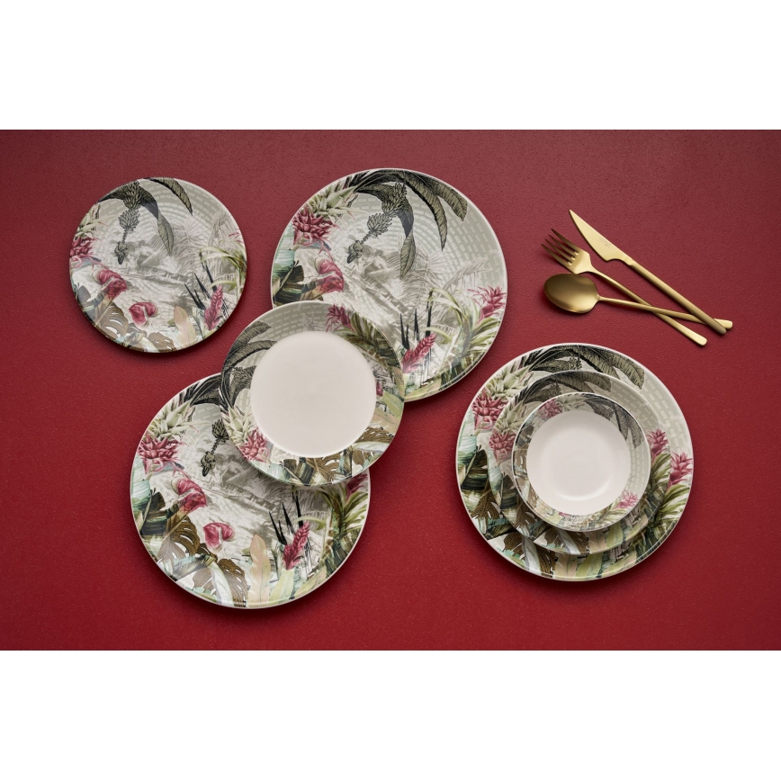 24-dijelni šareni keramički set za jelo