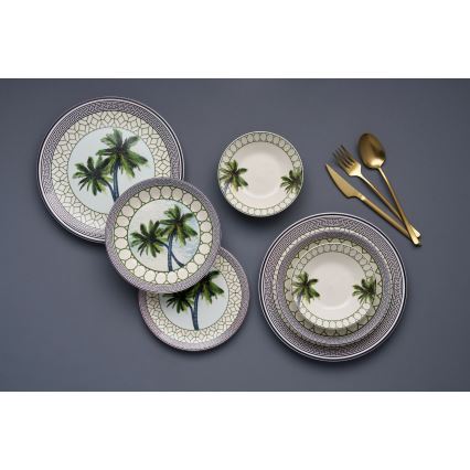 24-dijelni šareni set posuđa/keramika