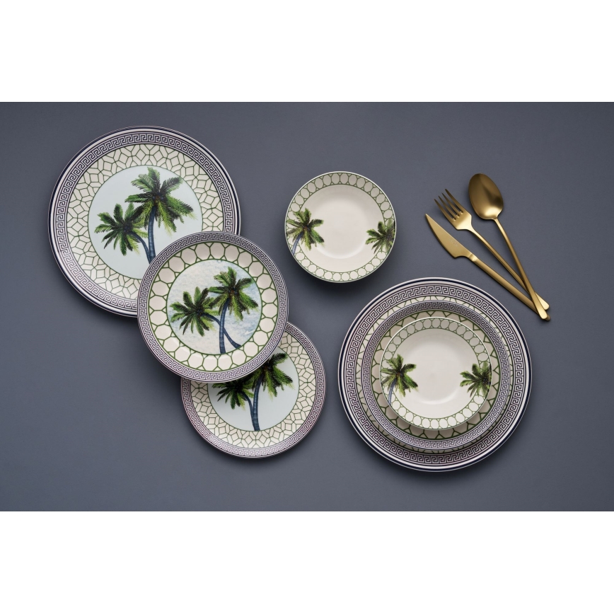 24-dijelni šareni set posuđa/keramika