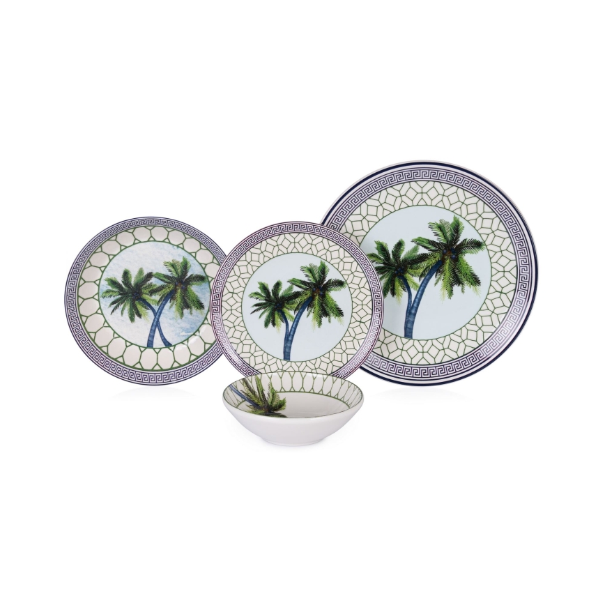 24-dijelni šareni set posuđa/keramika