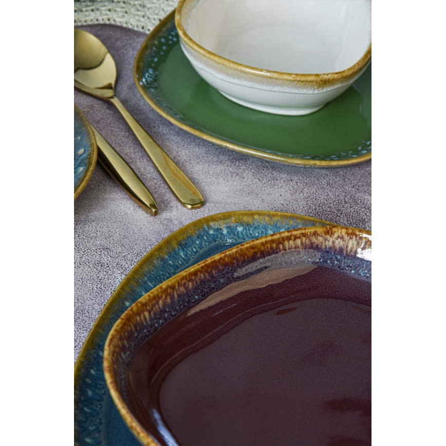 24-dijelni šareni set posuđa od kamenine