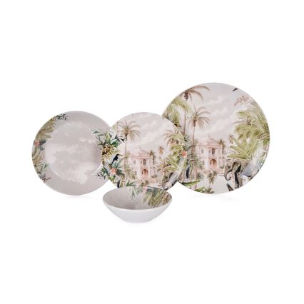 24-dijelni šareni set posuđa od keramike