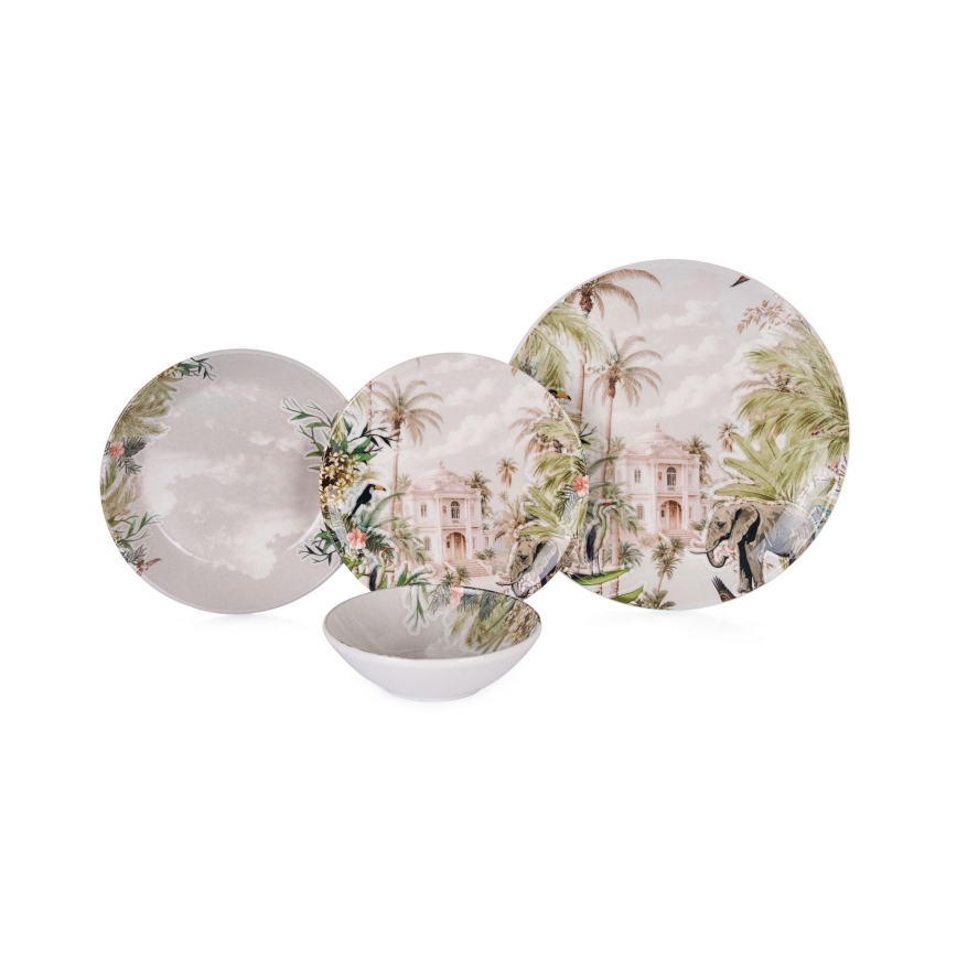 24-dijelni šareni set posuđa od keramike