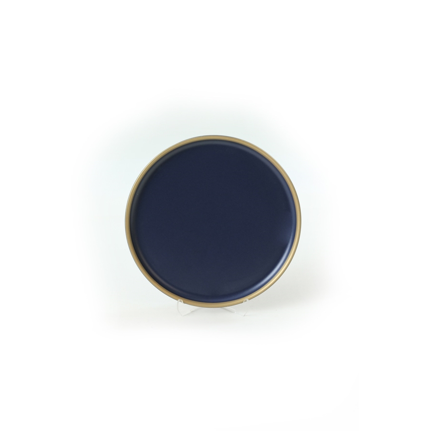 24-dijelni set posuđa plava/zlatna/keramika