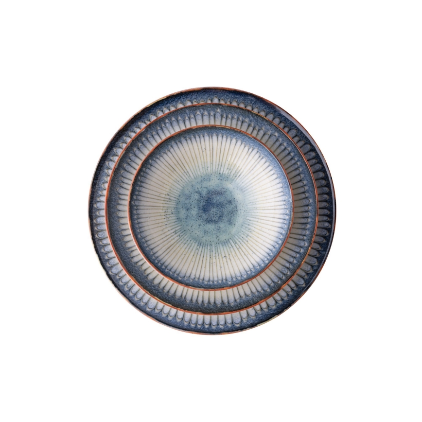 24-dijelni set posuđa, plave boje / porculan