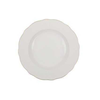 24-dijelni set za jelo, bijela/zlatna, porculan