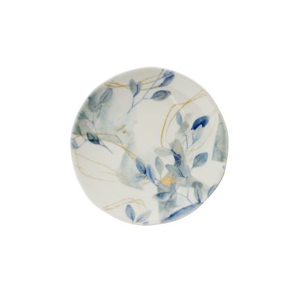 24-dijelni set za jelo, bijele/plave boje, porculan