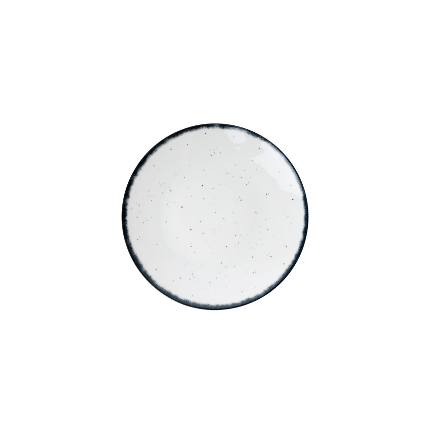 24-dijelni set za jelo, bijeli/crni, porculan