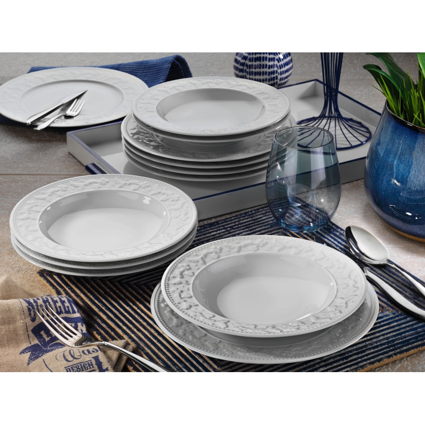 24-dijelni set za jelo, bijeli/porculan