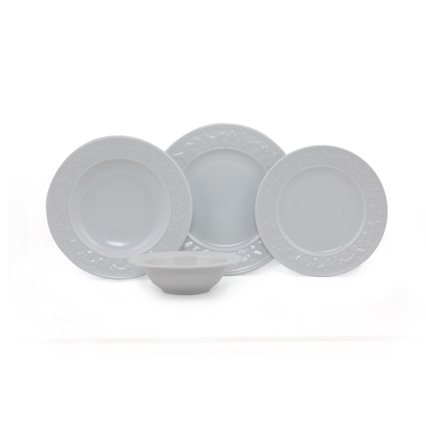 24-dijelni set za jelo, bijeli/porculan