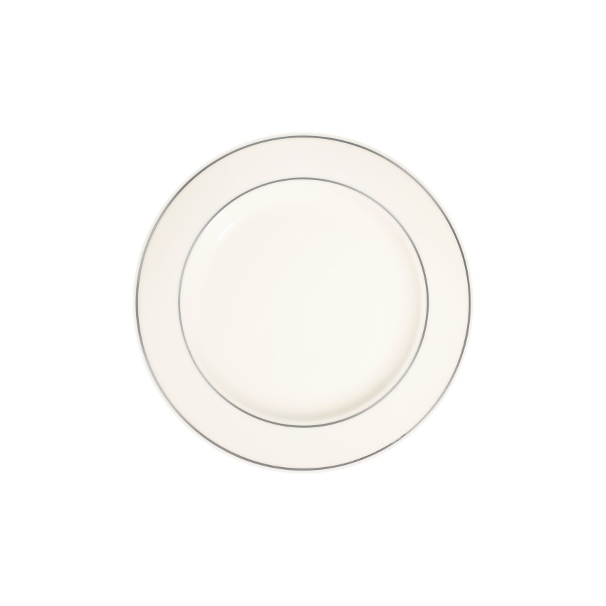 24-dijelni set za jelo, bijeli/srebrni, porculan