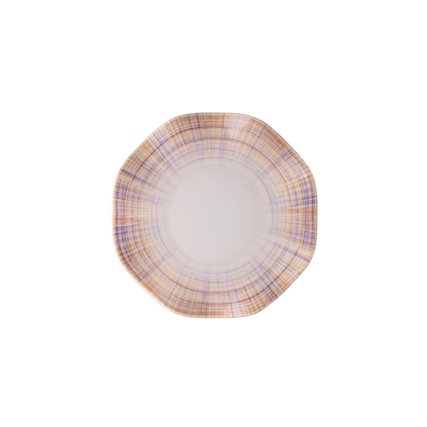 24-dijelni set za jelo, narančasta/plava, porculan