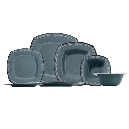 24-dijelni set za jelo, plavi porculan