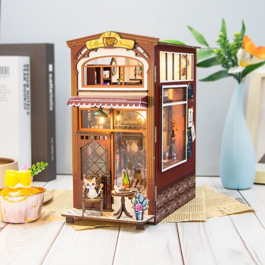 2Kids Toys - 3D slagalica LED Podupirač za knjige Kafić 2xAAA
