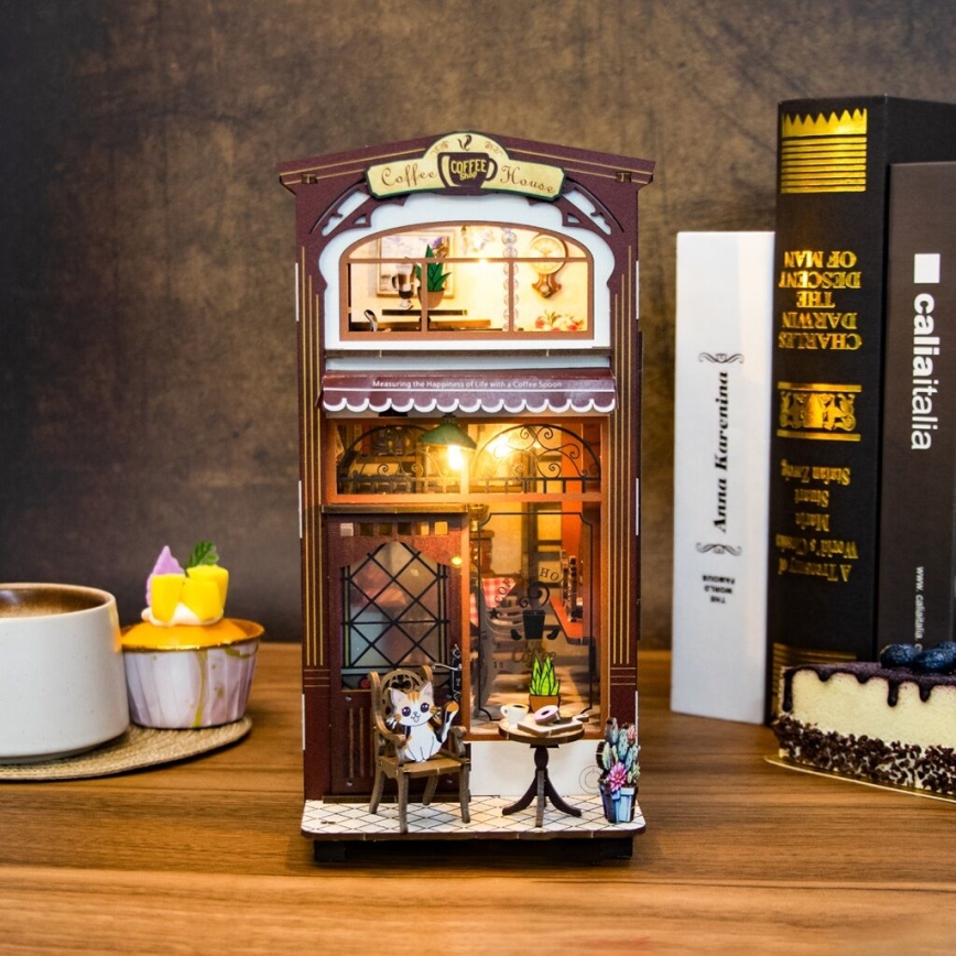 2Kids Toys - 3D slagalica LED Podupirač za knjige Kafić 2xAAA