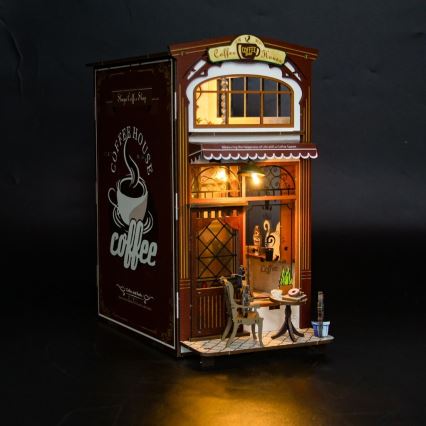 2Kids Toys - 3D slagalica LED Podupirač za knjige Kafić 2xAAA