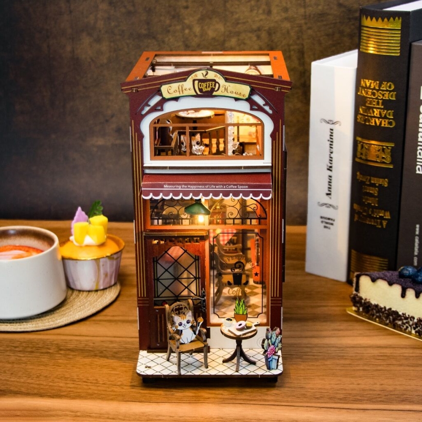 2Kids Toys - 3D slagalica LED Podupirač za knjige Kafić 2xAAA