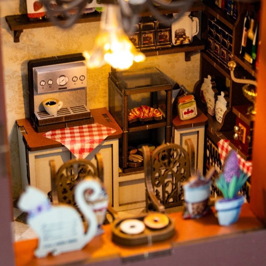 2Kids Toys - 3D slagalica LED Podupirač za knjige Kafić 2xAAA