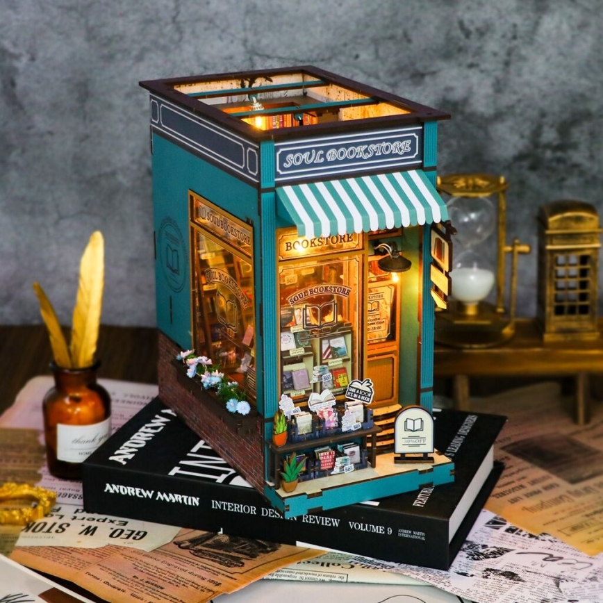 2Kids Toys - 3D slagalica LED Podupirač za knjige Soul knjižara 2xAAA