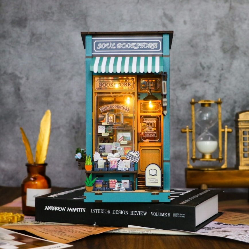 2Kids Toys - 3D slagalica LED Podupirač za knjige Soul knjižara 2xAAA