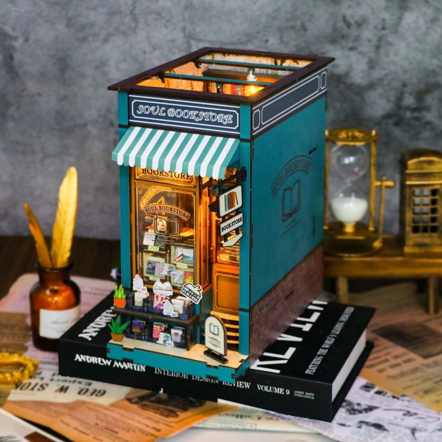 2Kids Toys - 3D slagalica LED Podupirač za knjige Soul knjižara 2xAAA
