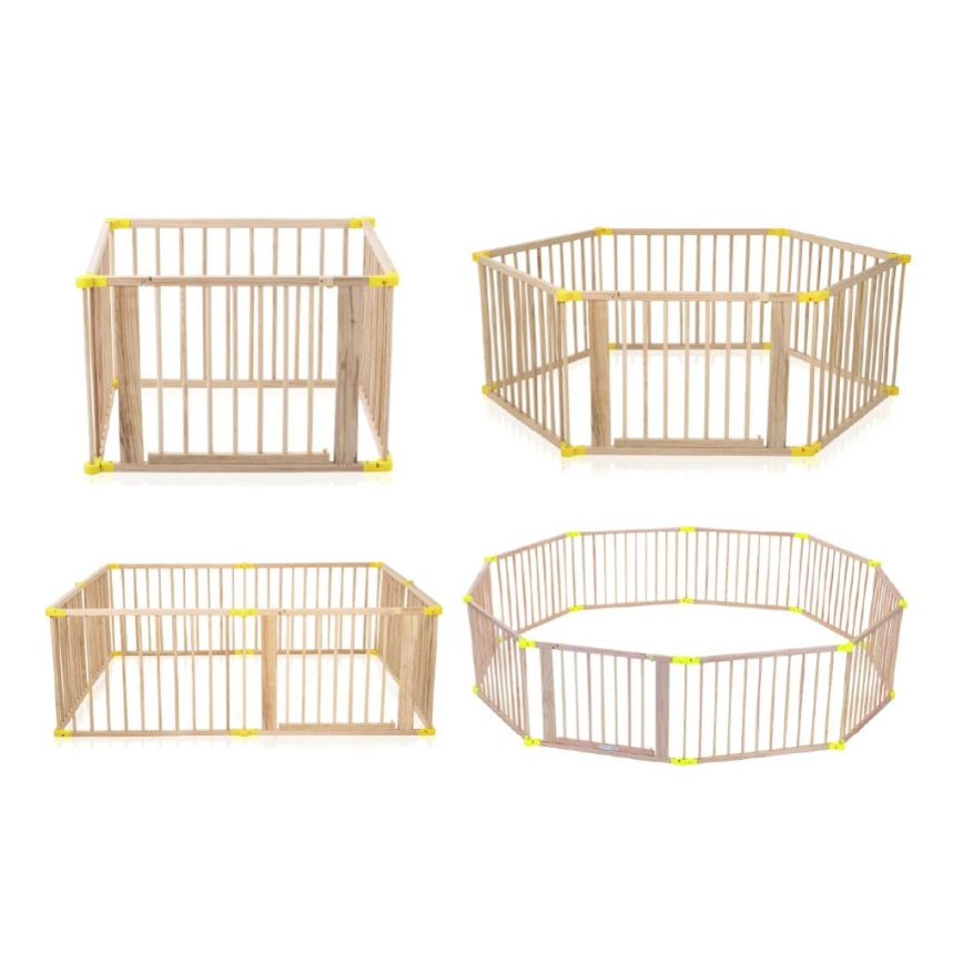 2Kids Toys - Dječja drvena ogradica XXL 210x210 cm bež