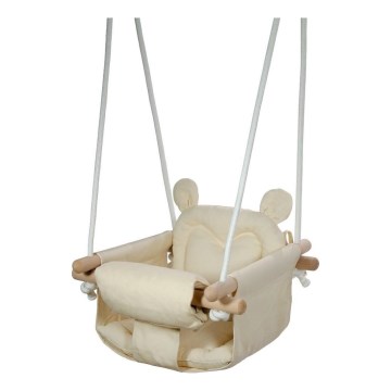 2Kids Toys - Dječja tekstilna ljuljačka krem/bukva