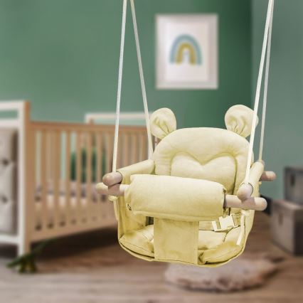 2Kids Toys - Dječja tekstilna ljuljačka krem/bukva